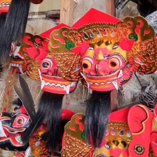Barong Mask Ornament — Red & Gold