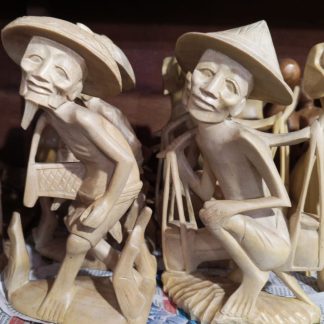 Balinese Farmer Wood Figurine