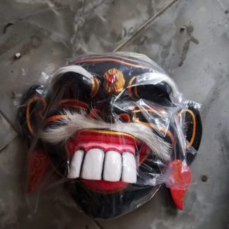 Balinese Topeng Mask — Black Demon Warrior
