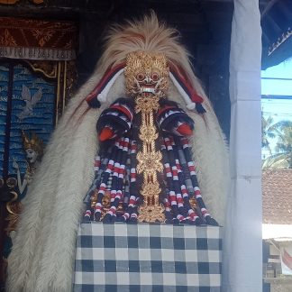 Rangda Full-Size Ceremonial Statue — White Mane